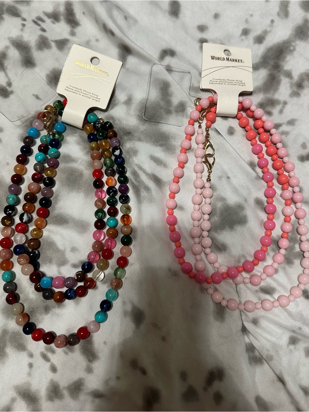 2 World Market Beaded Phone Straps